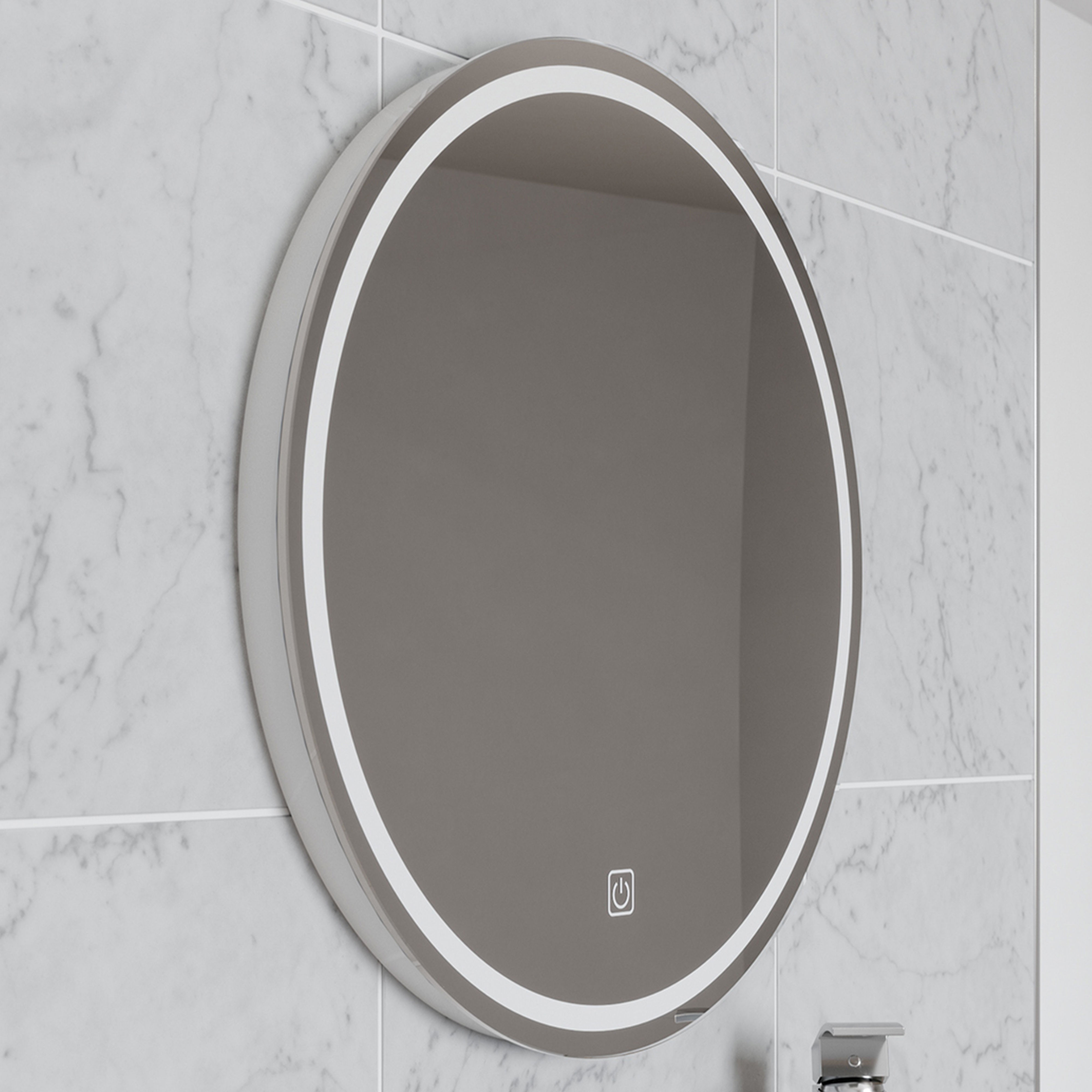 Kartell K-Vit Vista Circular LED Mirror Chrome 600mm - VI60