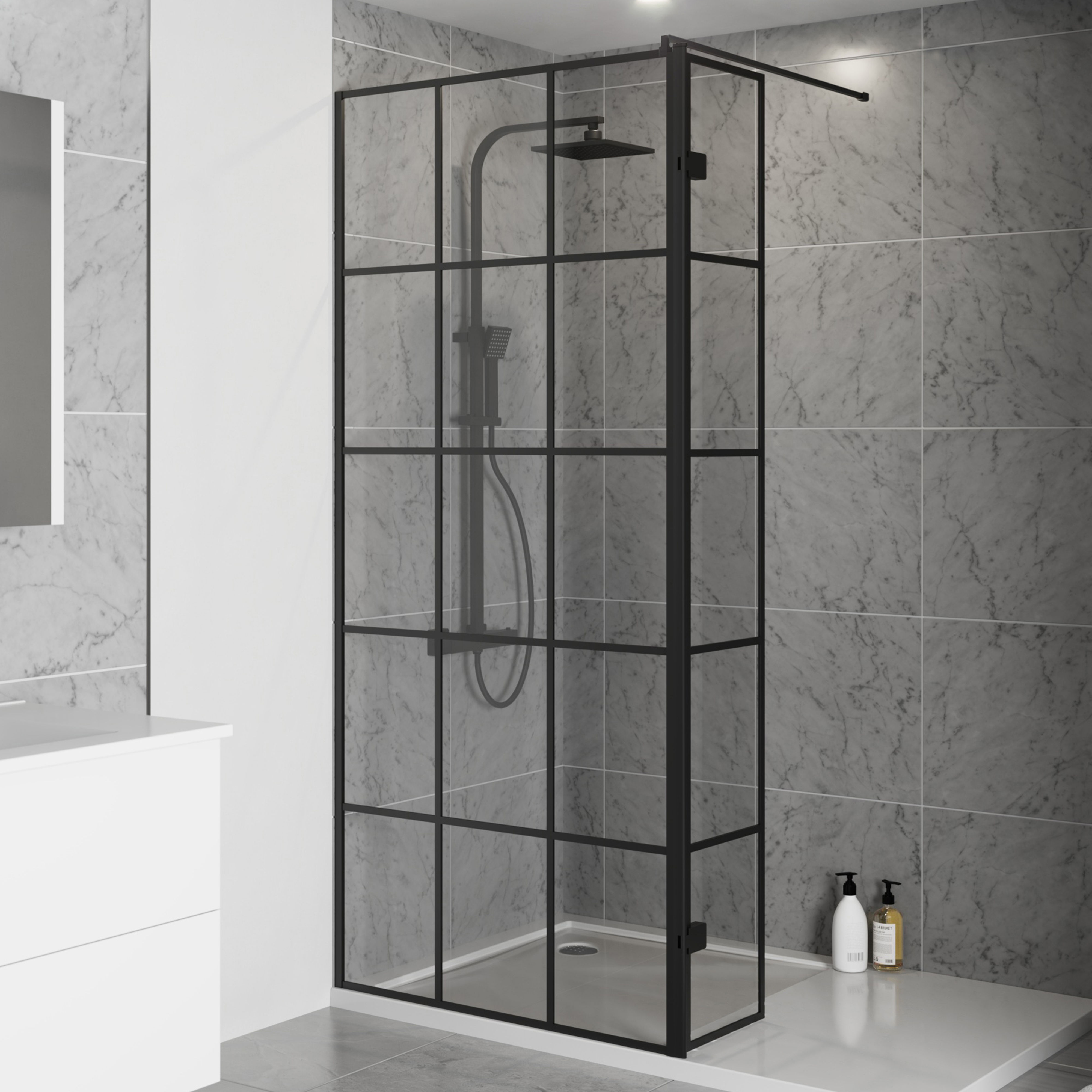 Kartell K-Vit KV8 Krittal Wet Room Screen 1200mm x 2000mm