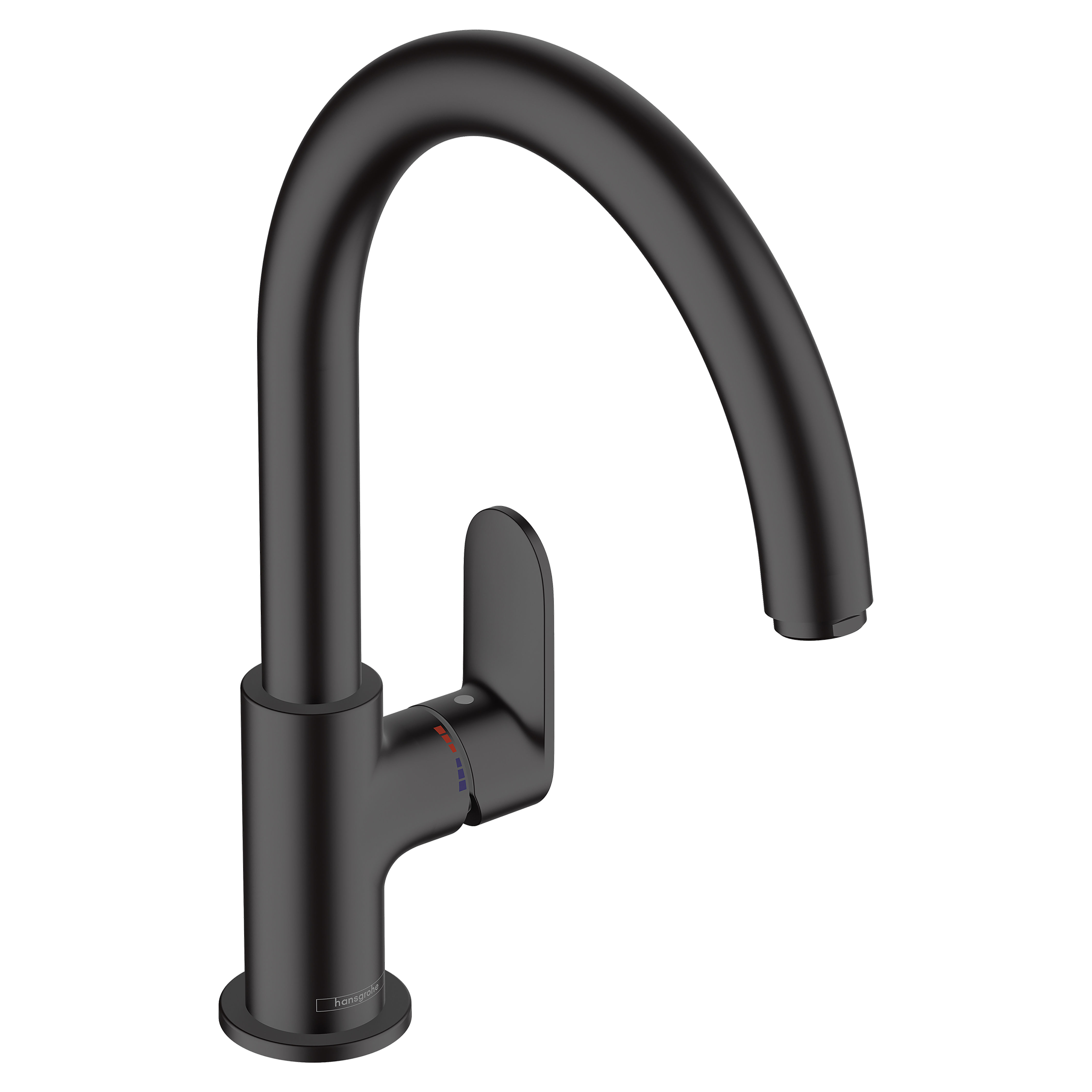 Hansgrohe Vernis Blend 210 M35 Kitchen Mixer Tap with Swivel Spout Matt Black - 71870670
