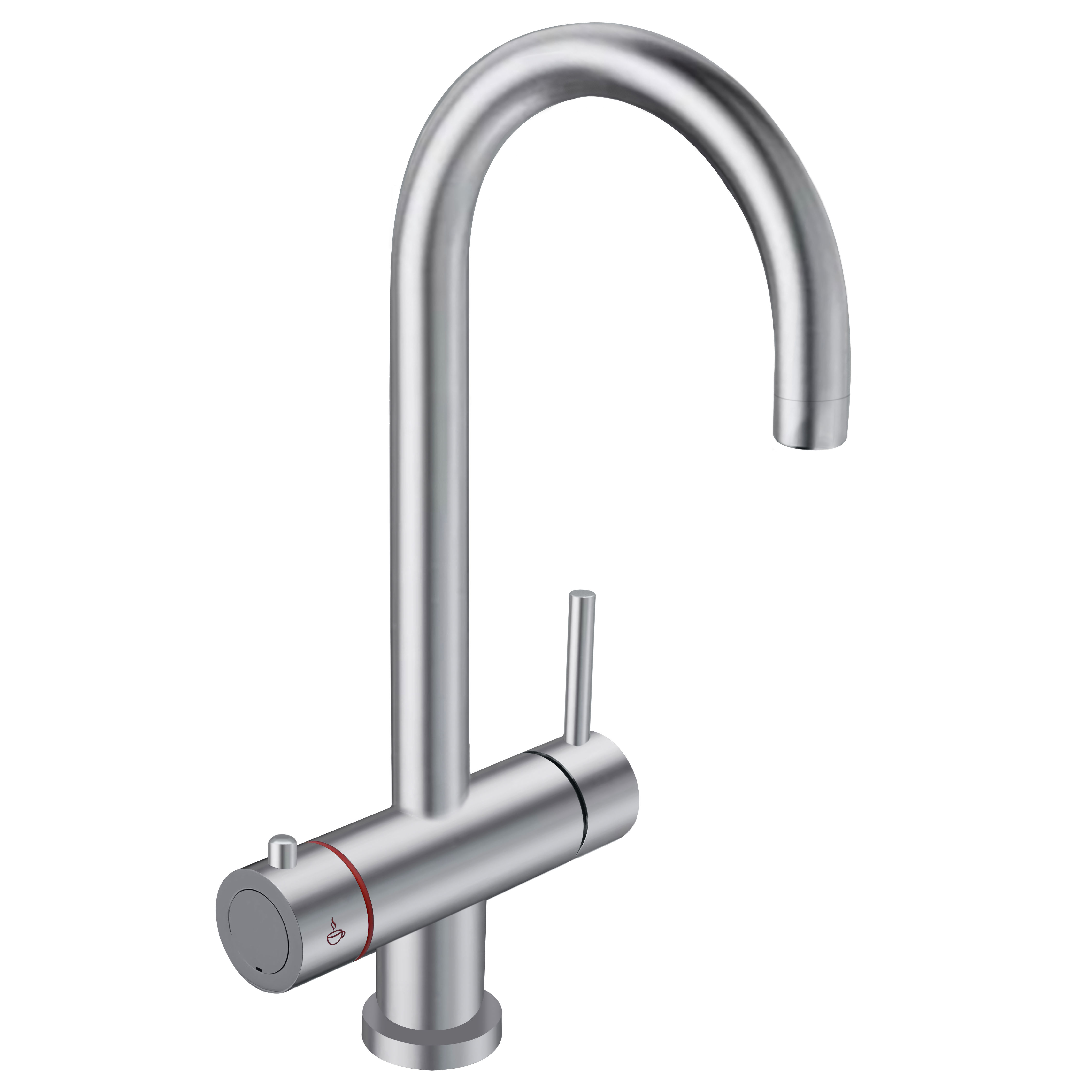 Francis Pegler Instant Hot Water Kitchen Sink Mixer Tap with Boiler Brushed Steel - 922212