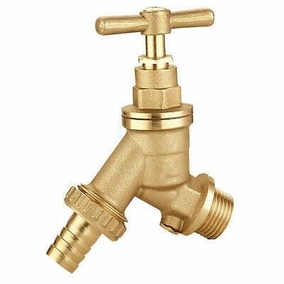 Hose Union Double Check Bib Tap c/w Back Plate 1/2"