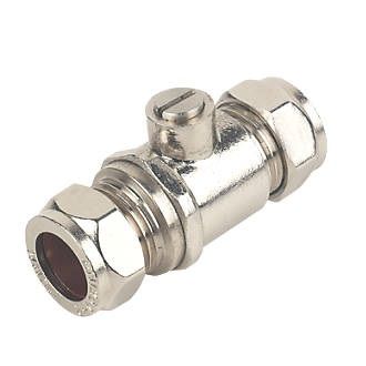 Chrome Plated Isolation Valve Slotted (Full Bore) Chrome Plated 15mm