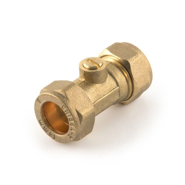 Isolation Slotted Valve Brass 15mm