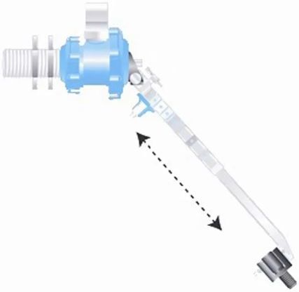 Delchem Plastic Ballvalve Side Entry Adjustable Arm