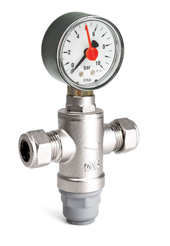 Intatec Mini Pressure Reducing Valve and Gauge 15mm - MINIPRVG