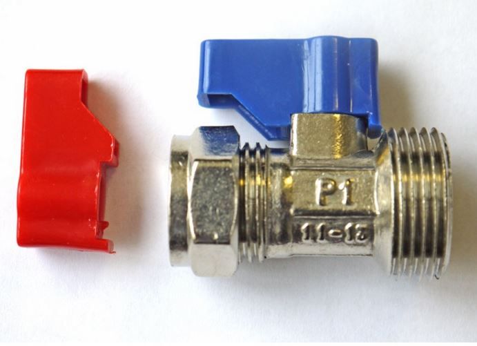 Washing Machine Inlet Valve Straight Chrome Plated 15mm x 3/4"