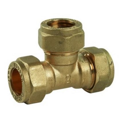 Compression Equal Tee 22mm