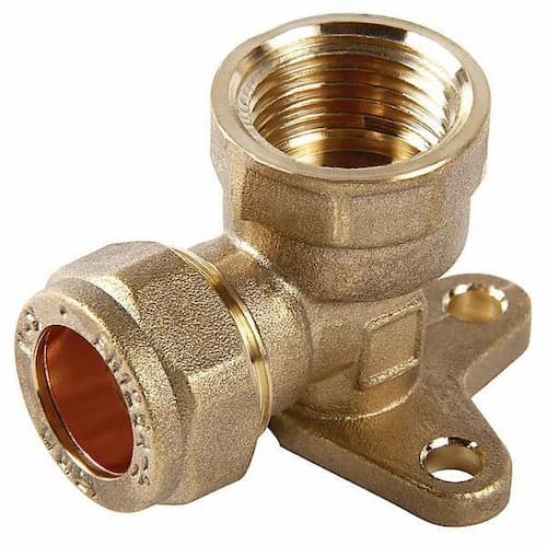 Compression Wallplate Elbow 22mm x 3/4"