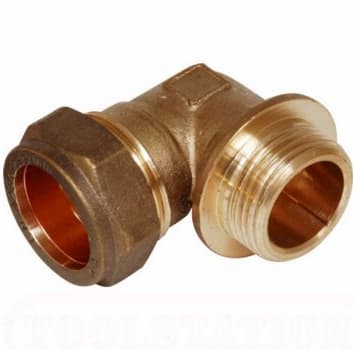 Compression Cu x Male Iron Elbow 22mm x 3/4"