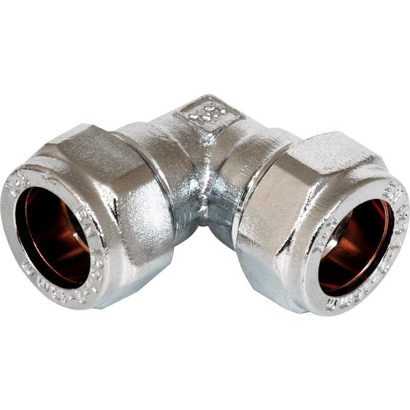 Compression Elbow Chrome 15mm