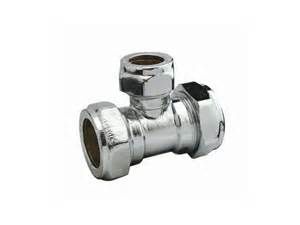 Compression Tee Chrome 22mm x 22mm x 15mm
