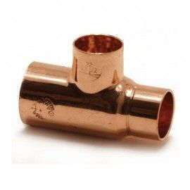 End Feed Reducing Branch Tee 22mm x 22mm x 15mm
