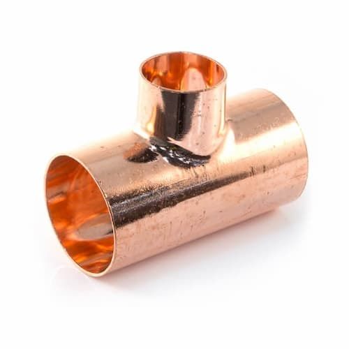 End Feed Reduced Branch Tee 28mm x 28mm x 15mm