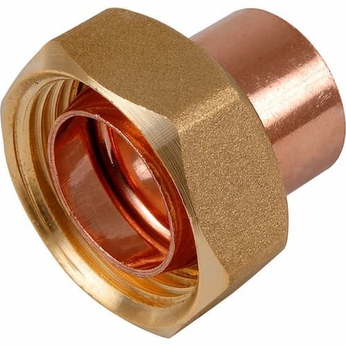 End Feed Straight Cylinder Union Adaptor 22mm x 1"