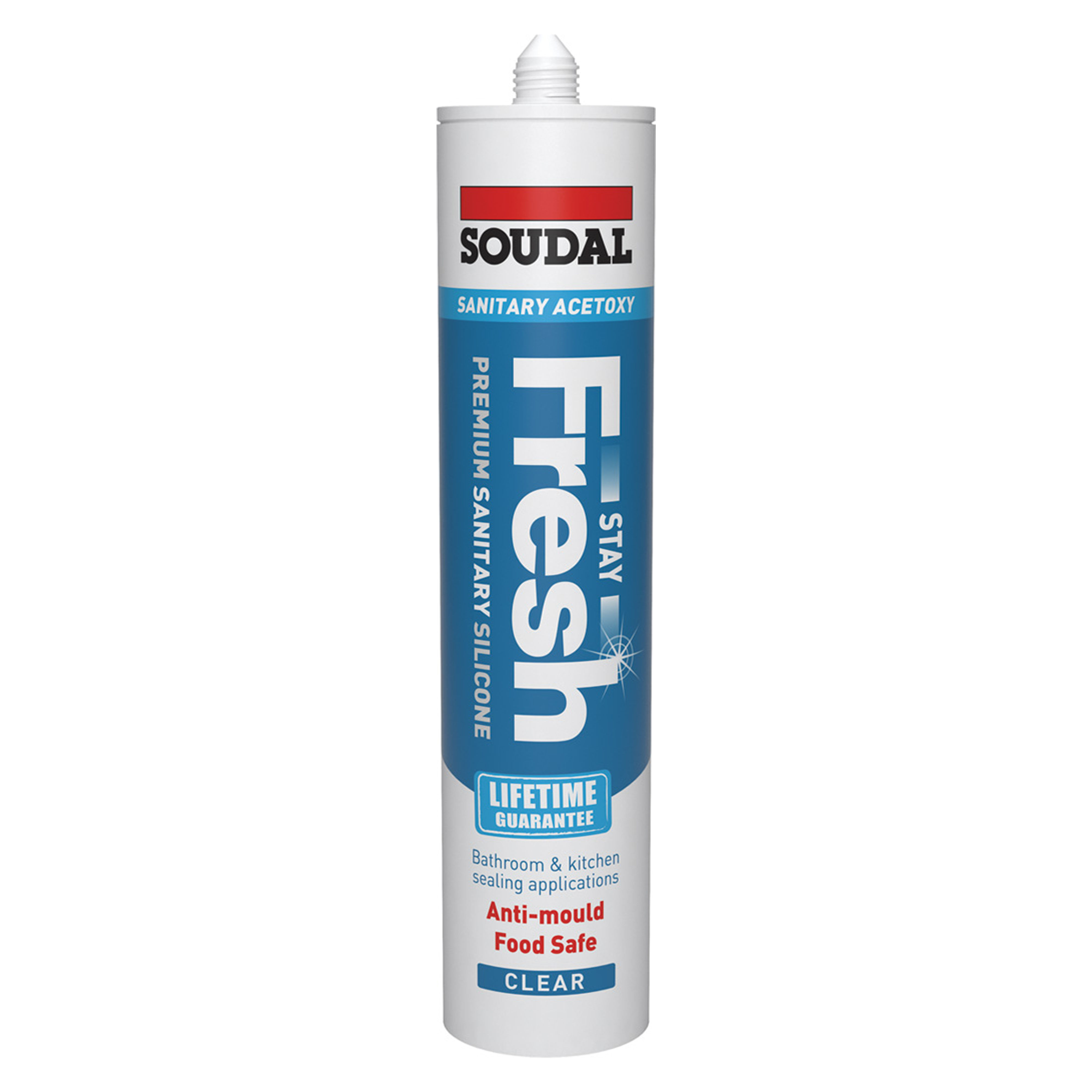 Soudal Stay Fresh Premium Acetoxy Clear 290ml