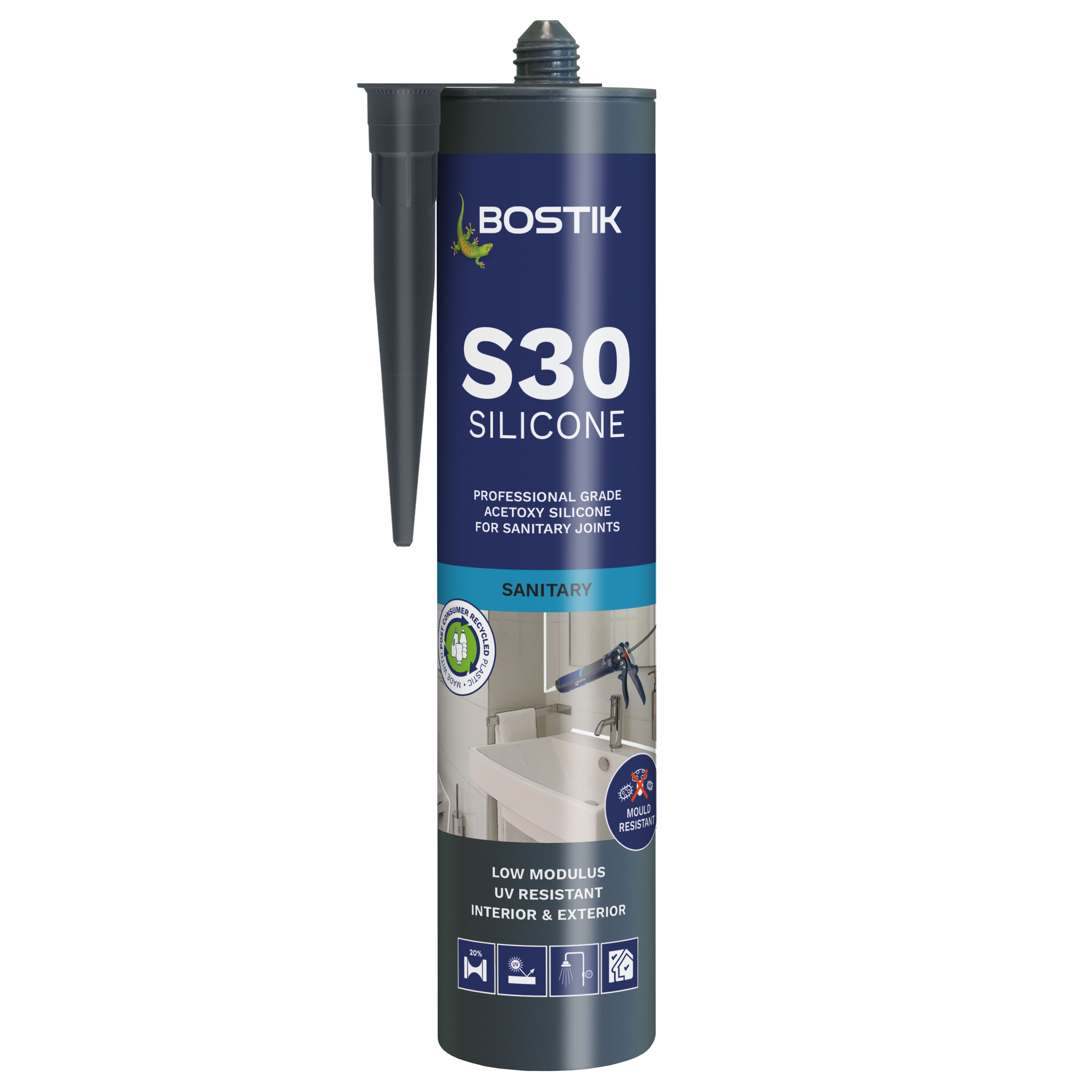 Bostik S30 LMA Sanitary Silicone Sealant White 310ml