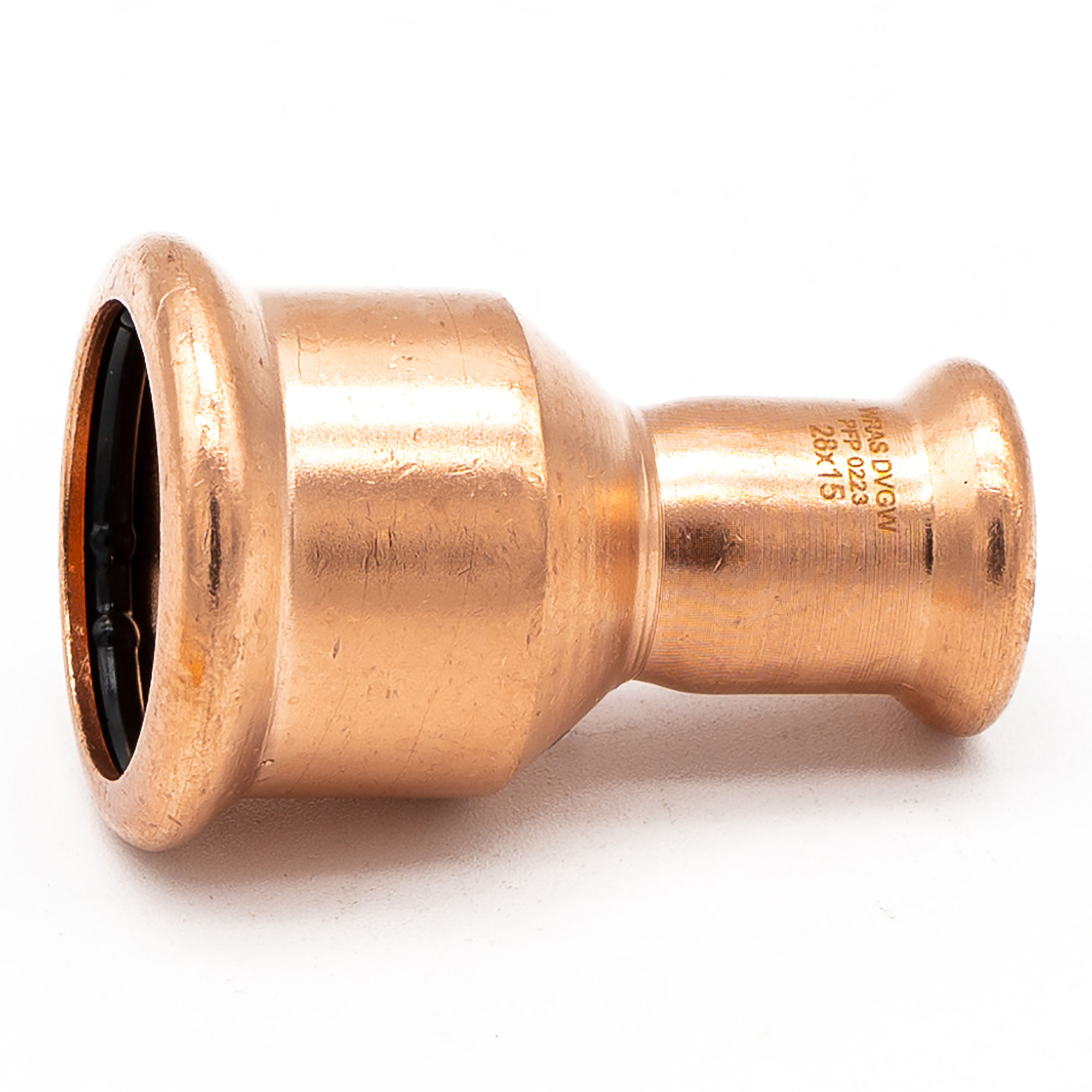 Copper Press Fit Reducing Coupler 28mm x 15mm