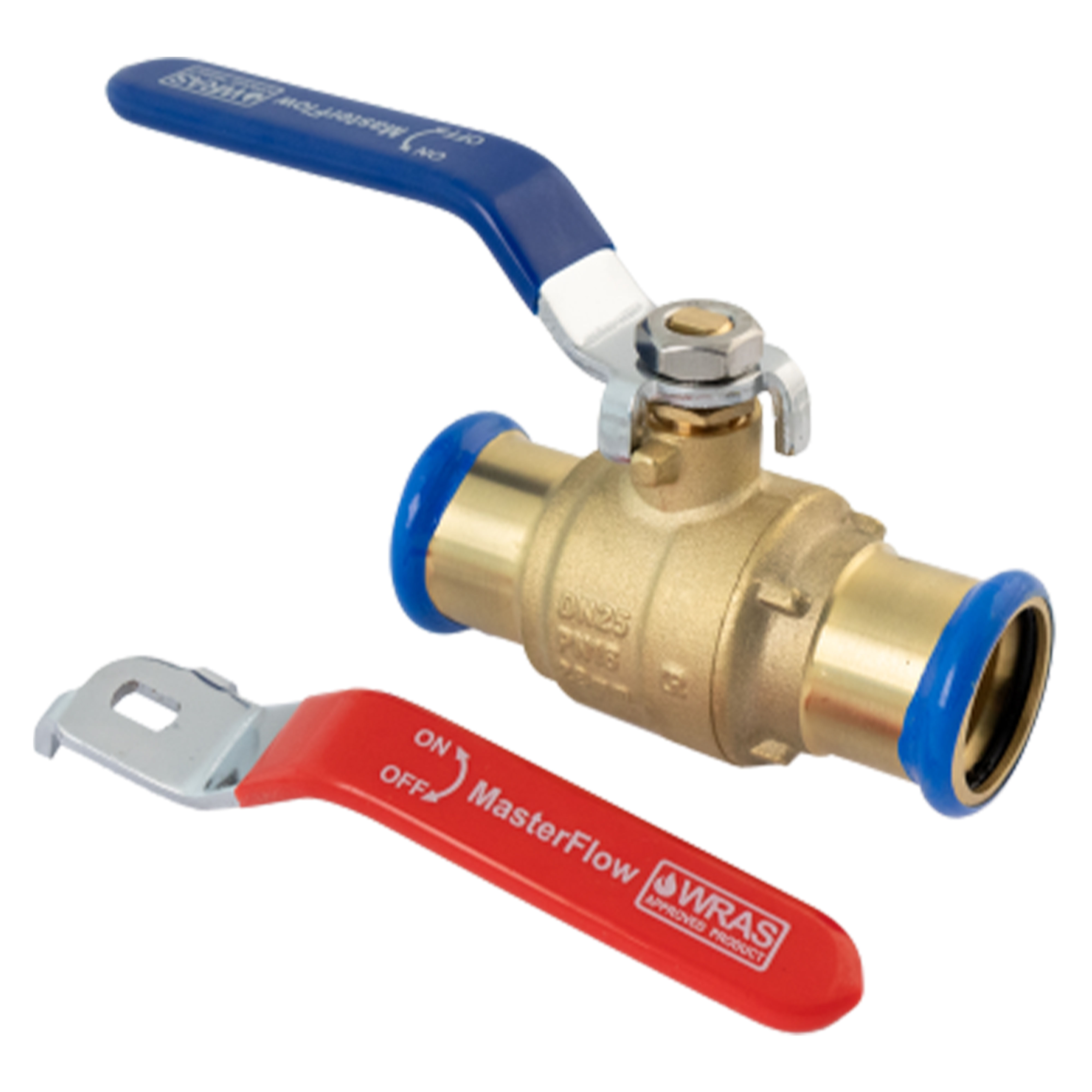 Copper Press Lever Ball Valve 22mm