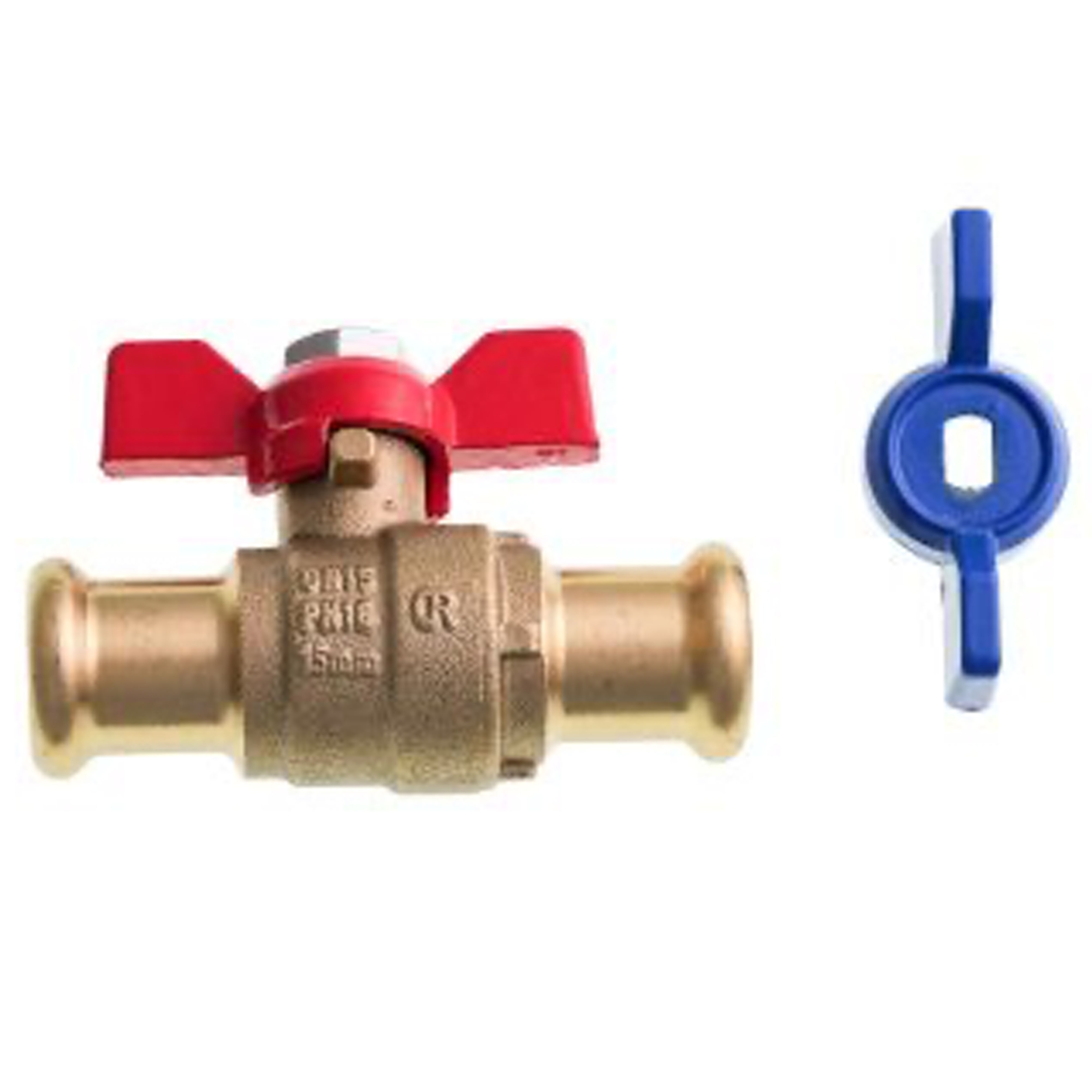 Press Fit Ball Valve Butterfly Handle 15mm