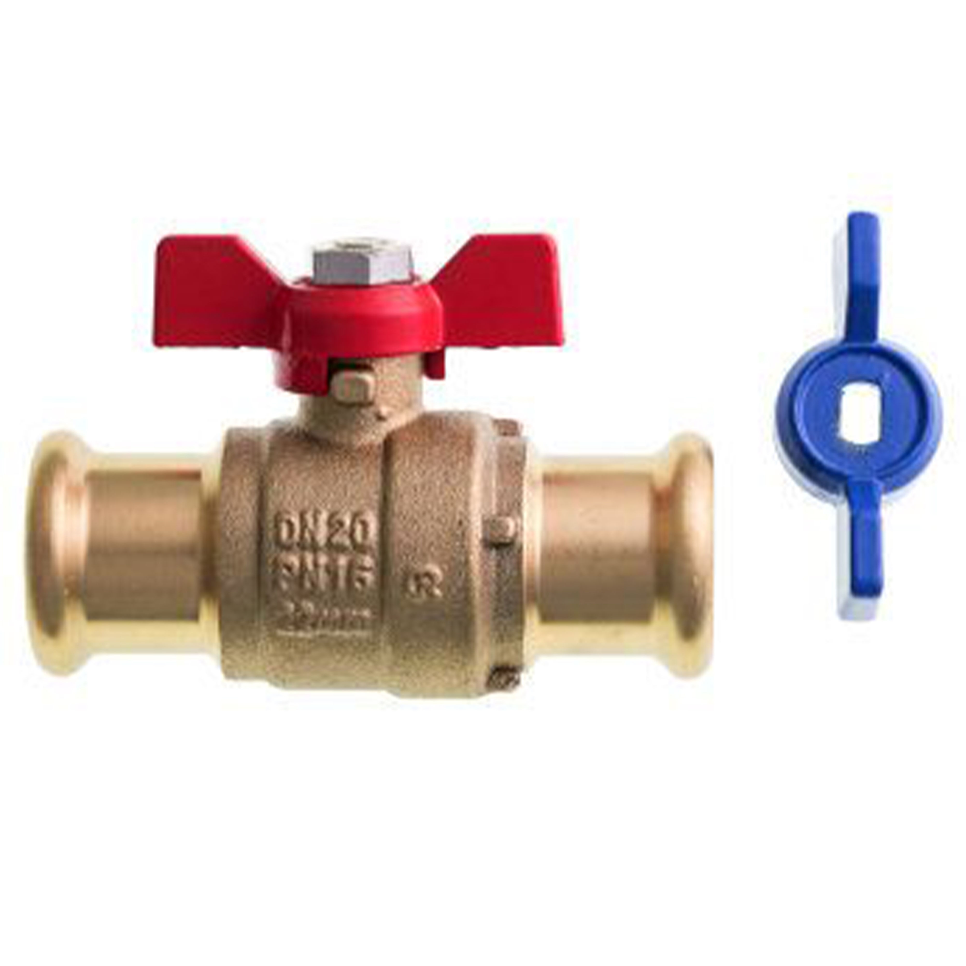 Press Fit Ball Valve Butterfly Handle 22mm
