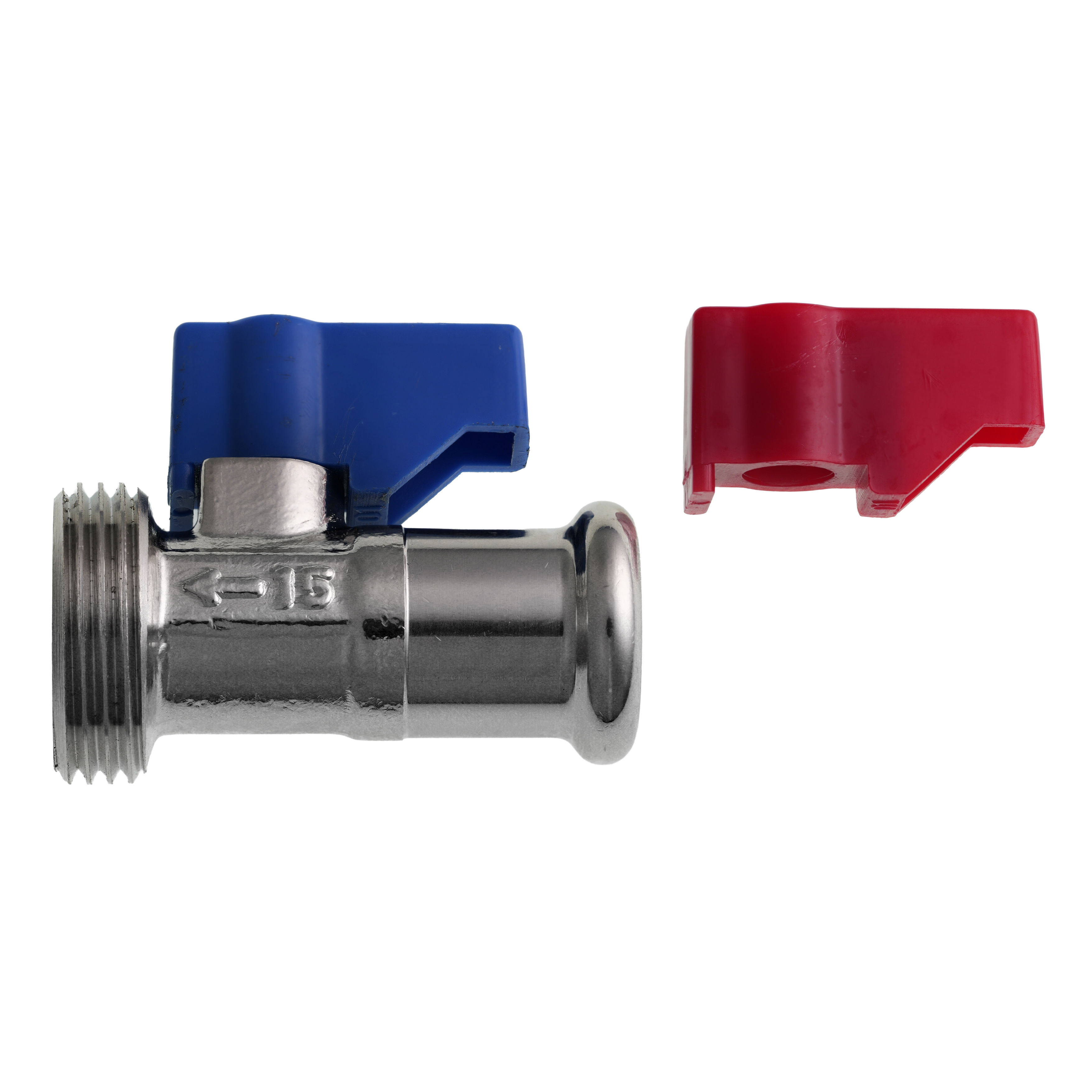 Press Fit Straight Washing Machine Valve 15mm x 3/4"