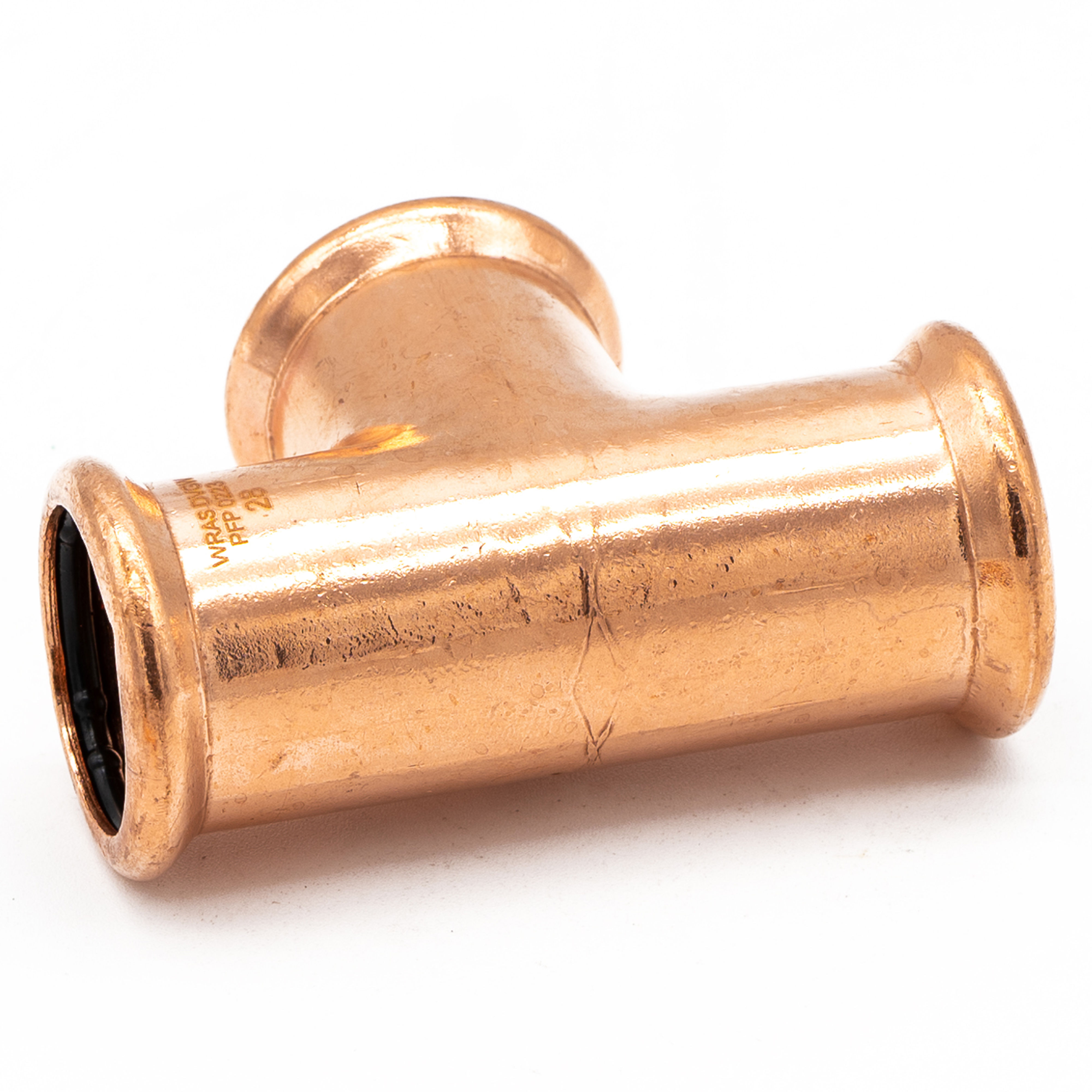 Copper Press Fit Equal Tees (5 Pack) 28mm