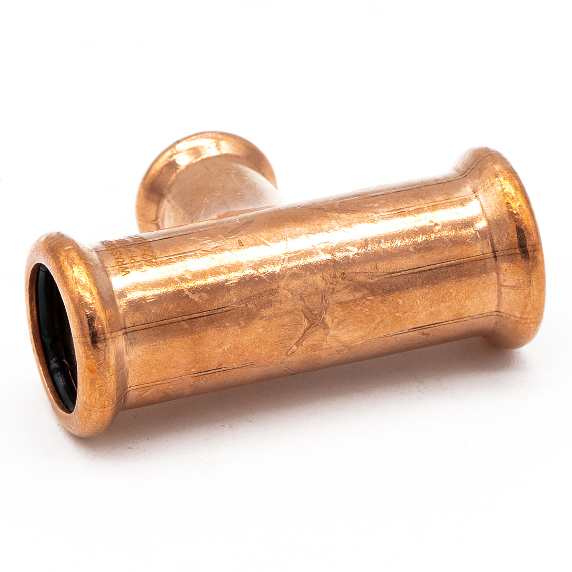Copper Press Fit Reducing Branch Tees (10 Pack) 22mm x 22mm x 15mm