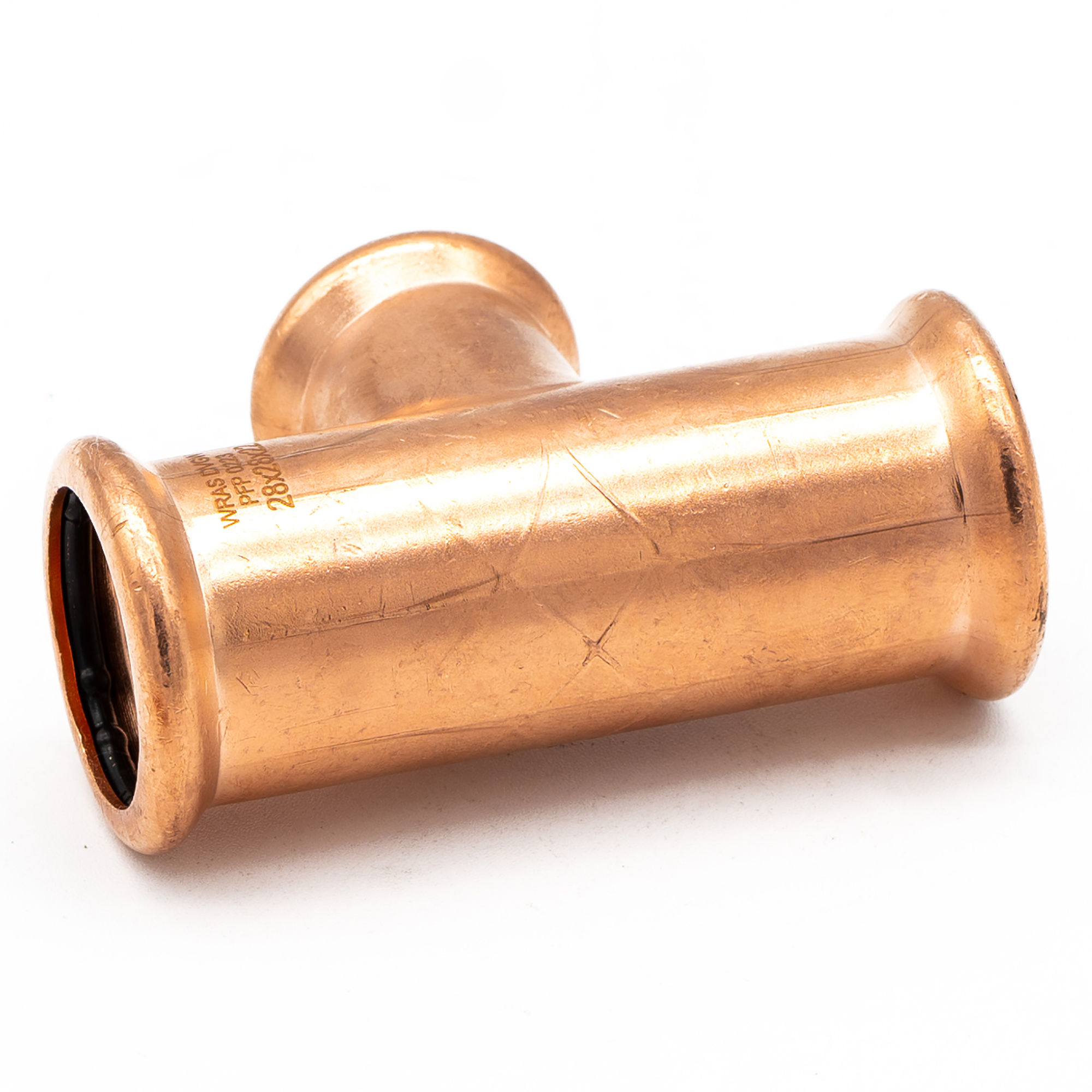 Copper Press Fit Reducing Branch Tees (5 Pack) 28mm x 28mm x 22mm