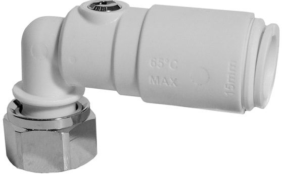 JG Speedfit Elbow Valve 15mm x 1/2" - 15SVBTC-W