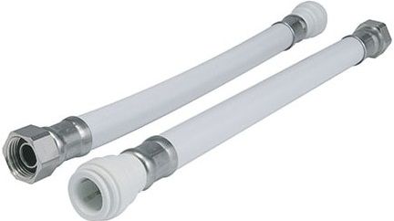 JG Speedfit Flexi Hoses White (2 Pack) 15mm x 1/2" x 300mm - PFLX15