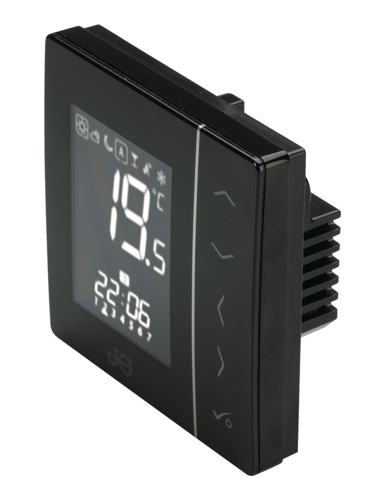 JG Speedfit Aura UFH Thermostat and H/W 230V Black - JGSTAT2B