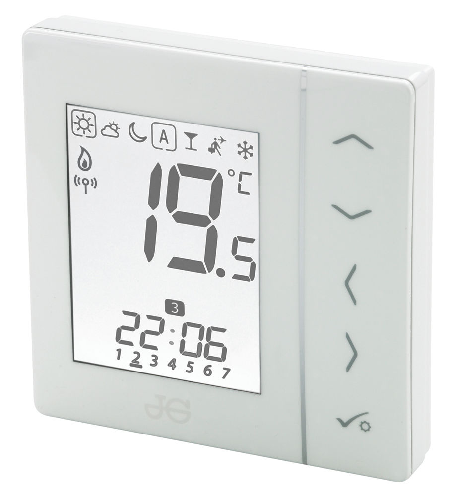 JG Speedfit Aura UFH Wireless Thermostat White - JGSTATW1W