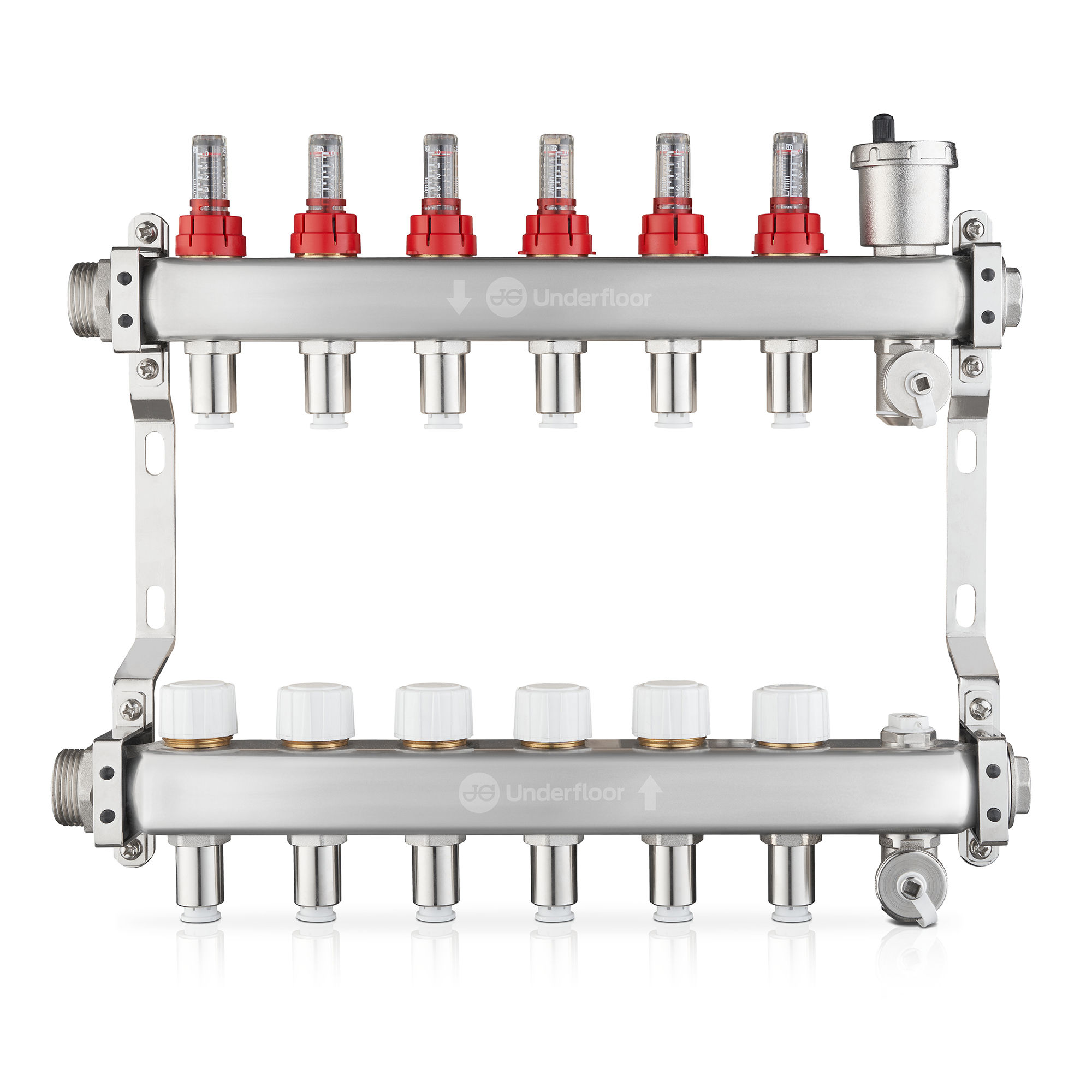 JG Speedfit Lowfit Underfloor Heating Manifold 2-12 Port (12mm Connections) JGLOWFITMAN
