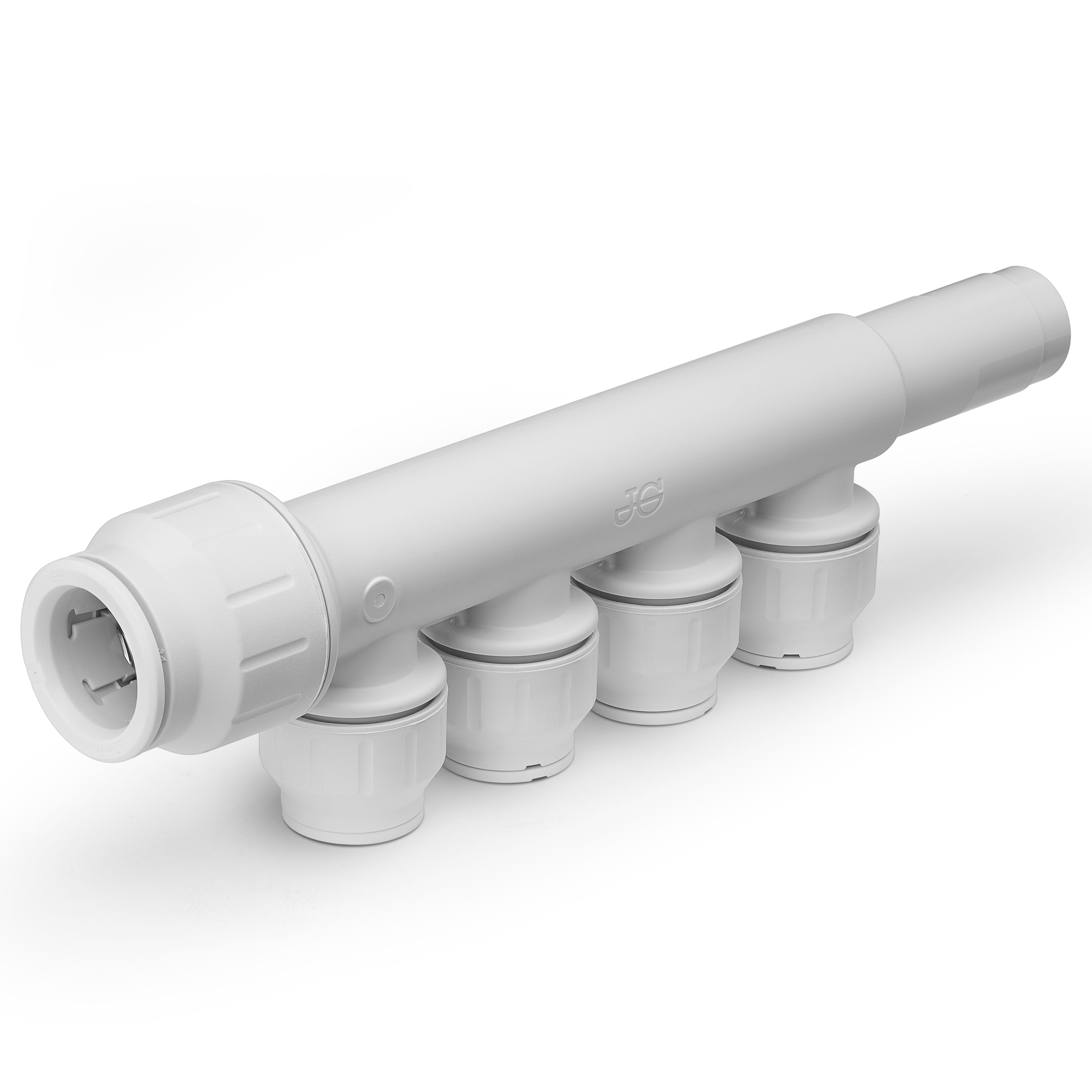 JG Speedfit Plastic Push-Fit 4-Port Manifold with Stem Pre-Packed 22mm x 15mm - PEM582215CWP