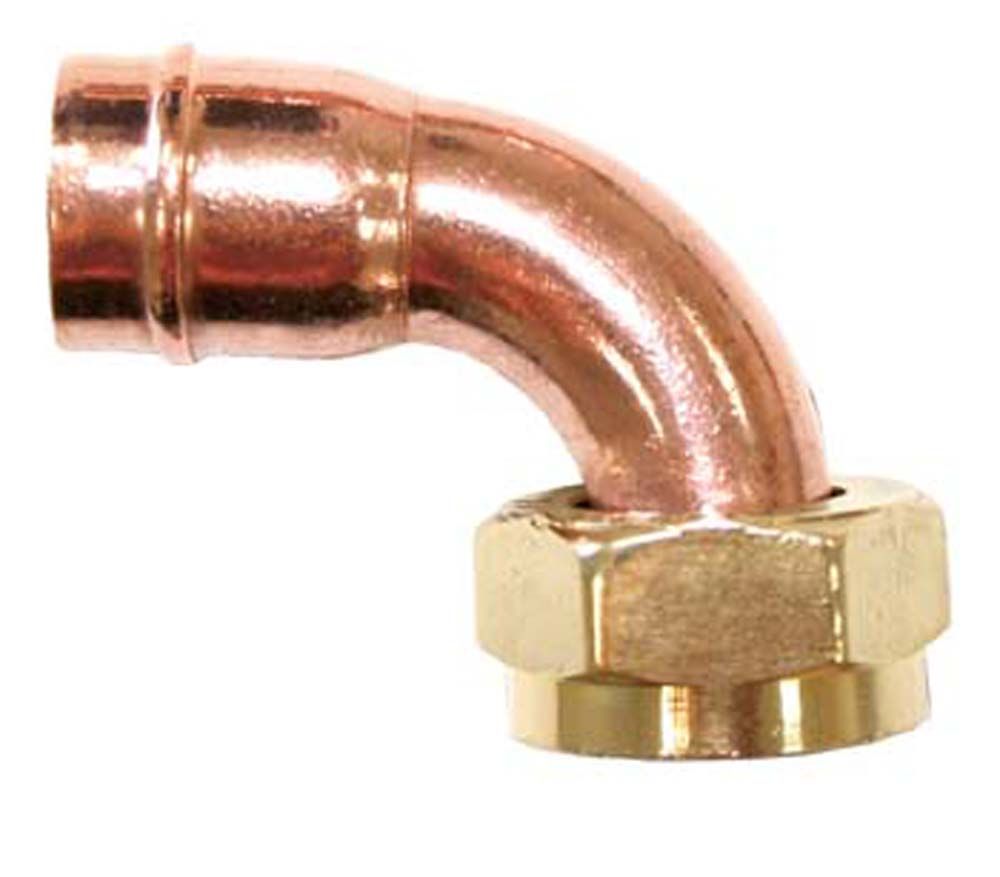Solder Ring Bent Cylinder Union 22mm x 1"