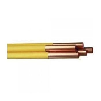PVC Coated Straight Copper Tube Yellow 15mm x 3m
