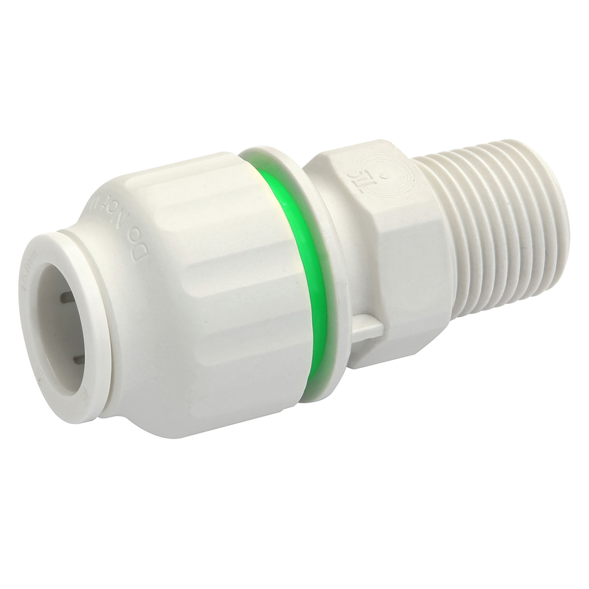 Twistloc Plastic Push-Fit Male Connector BSPT Thread 15mm x 1/2" - TMCBT1507M