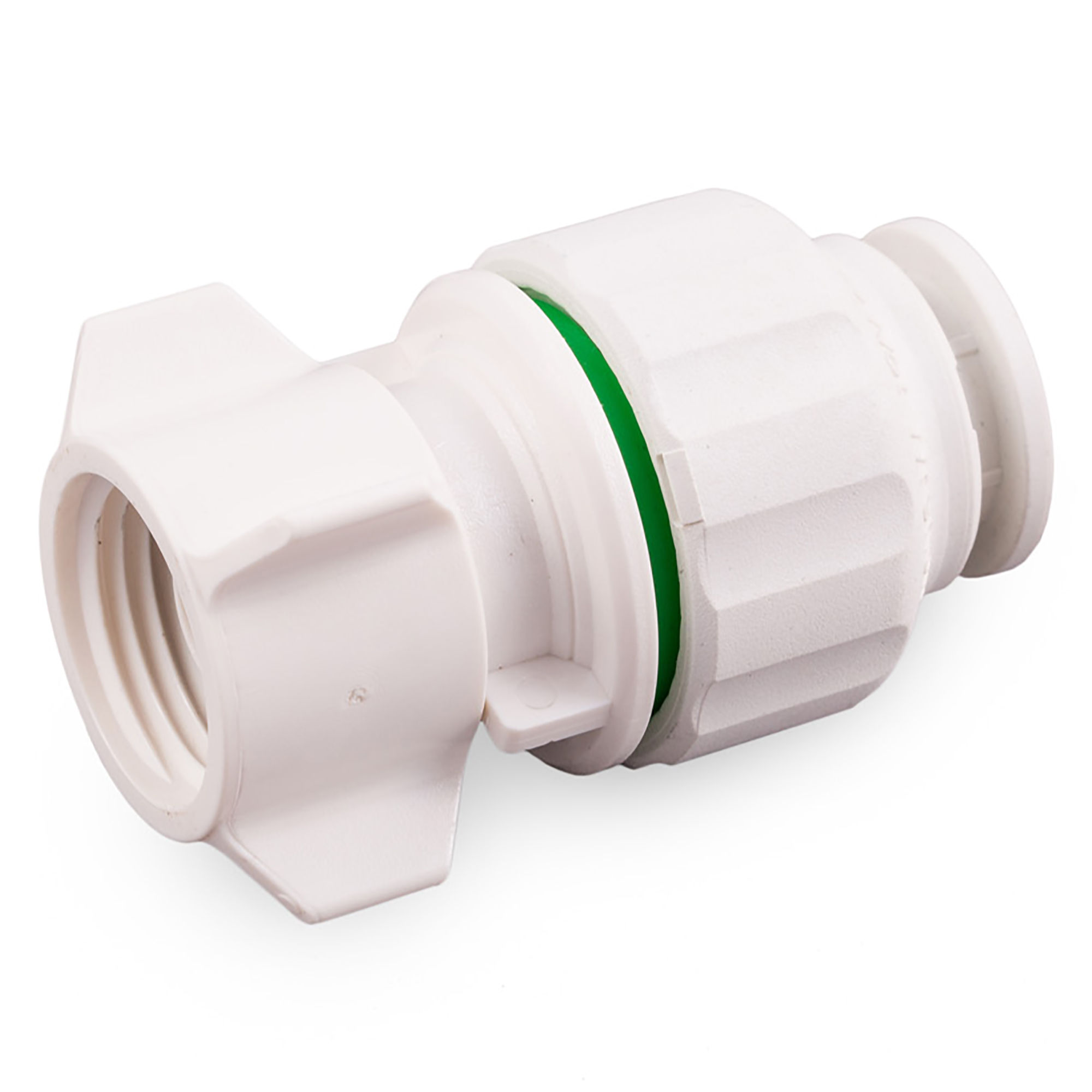 Twistloc Plastic Push-Fit Swivel Union Connector with Plastic Nut