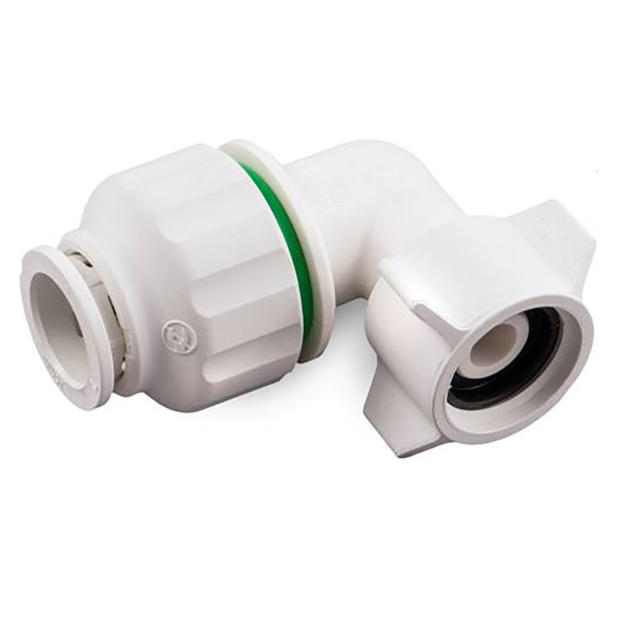 Twistloc Plastic Push-Fit Swivel Elbow Union with Plastic Nut