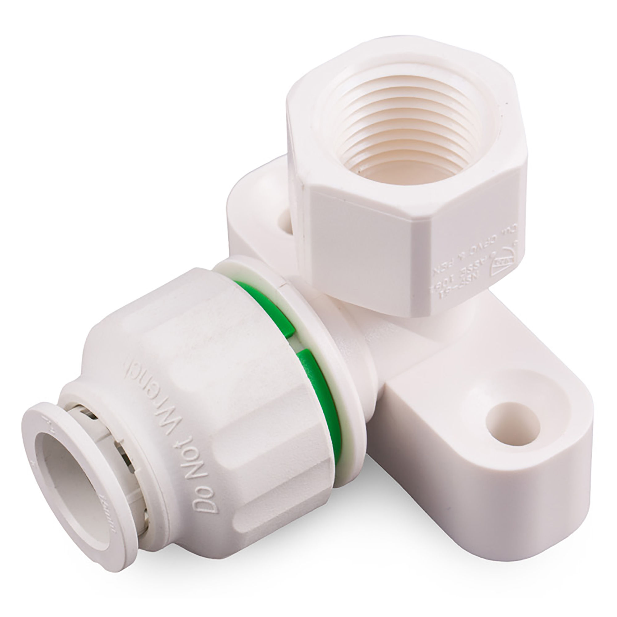 Twistloc Plastic Push-Fit Wing Back Elbow 15mm x 1/2" BSPP - TWBE1507M