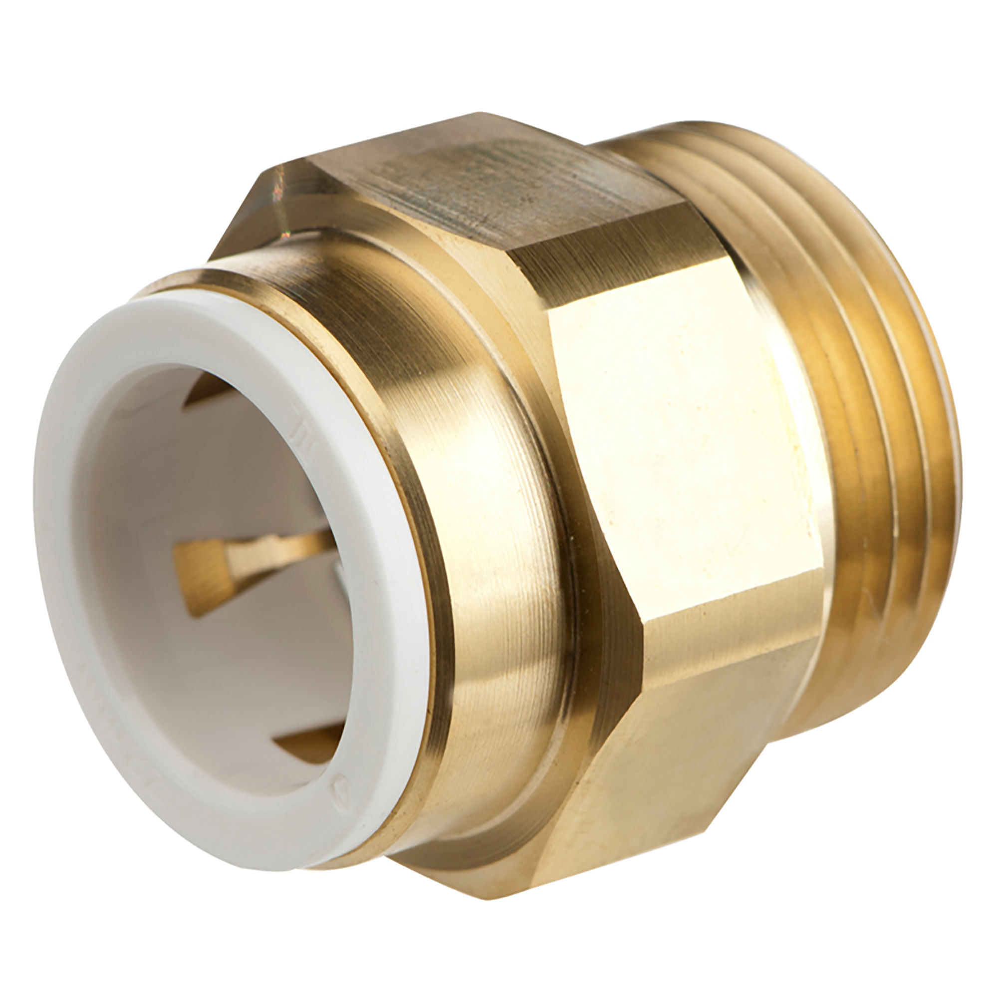 Twistloc Brass Push-Fit Male Cylinder Adapter 22mm x 1" - TMCCB2211MB