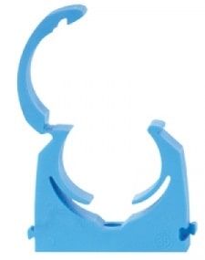 Talon Single Hinged Pipe Clips for MDPE Pipe (Bag of 20) Blue 19-21mm - TMS20