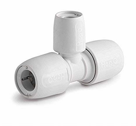 Hep2O Reduced Branch Tee 22mm x 22mm x 10mm - HD13A/22W