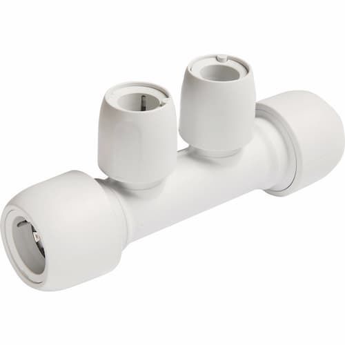 Hep2O Manifold 2 Port Socket/Socket 22mm x 15mm - HX88B/22W
