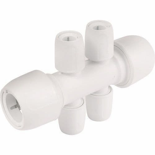 Hep2O 4-Port Manifold All Socket 22mm x 10mm - HX94B/22W