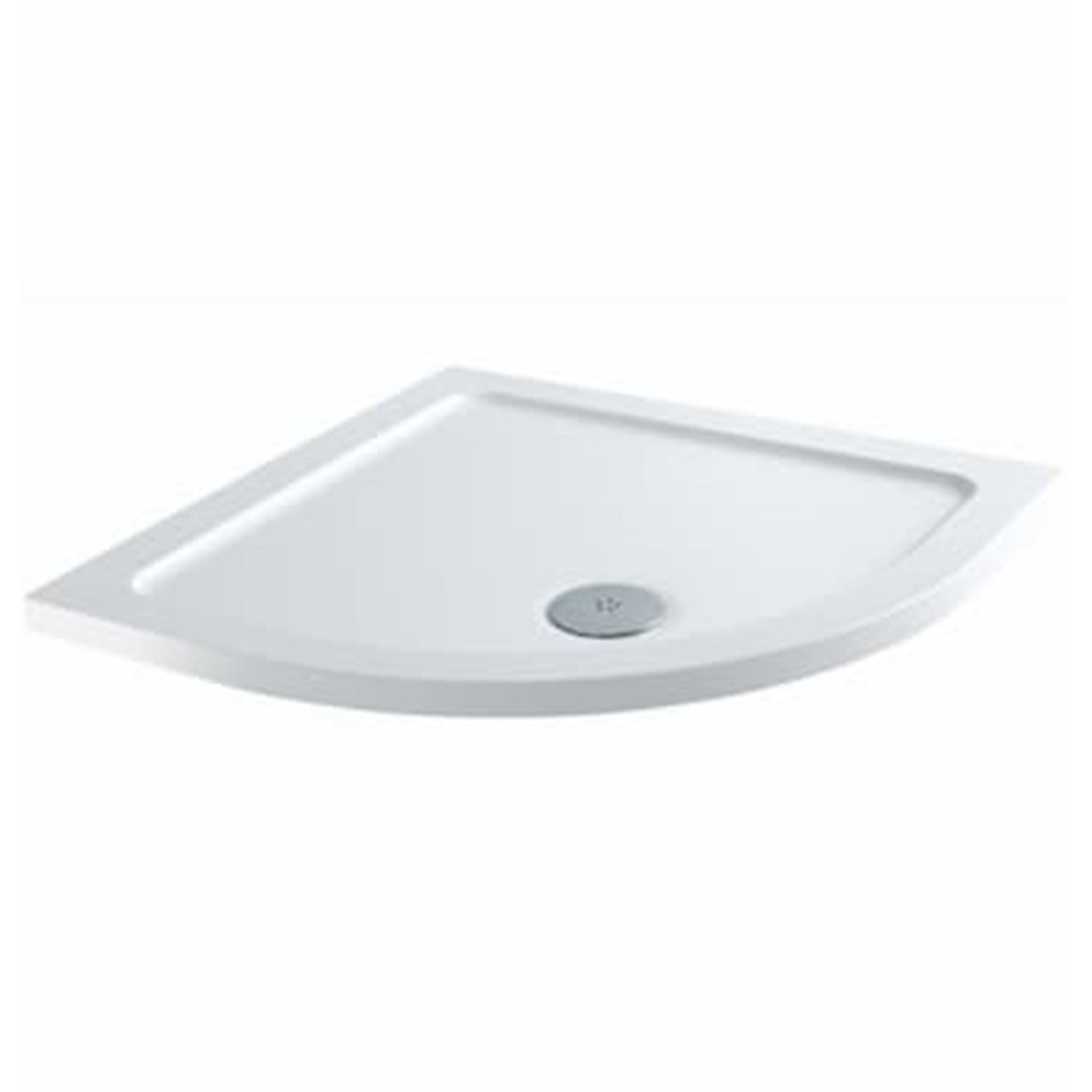 Quadrant Low Profile ABS Acrylic Capped Stone Resin Shower Tray and Waste