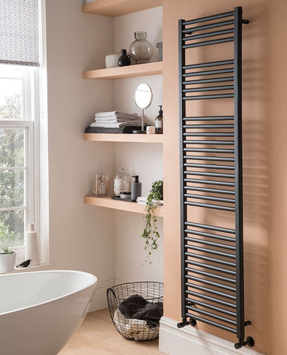 Straight Towel Rail Anthracite 800 x 500