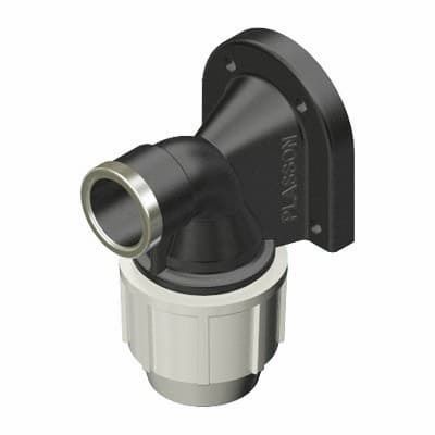 Plasson Wall Plate Elbow PP 20mm x 1/2" - 7750C10