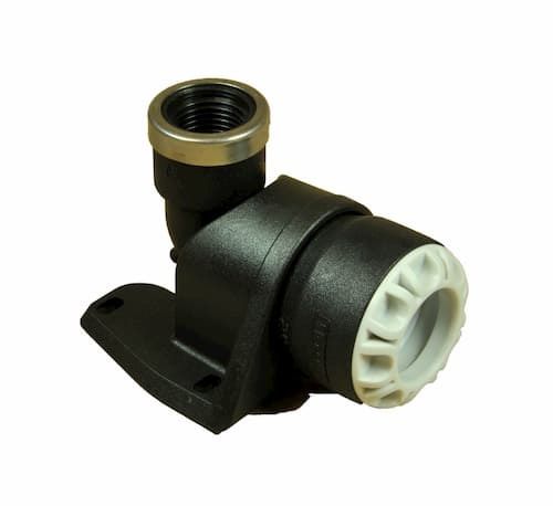 Plasson Pushfit Wall Plate Elbow 25mm x 1/2" - 1075U0025005