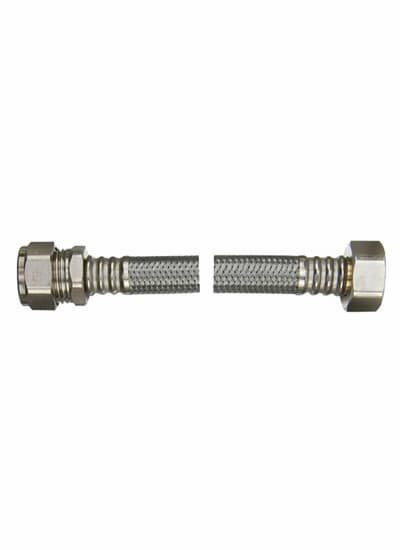 Flexible Tap Connector Standard Bore 22mm x 3/4" x 500mm